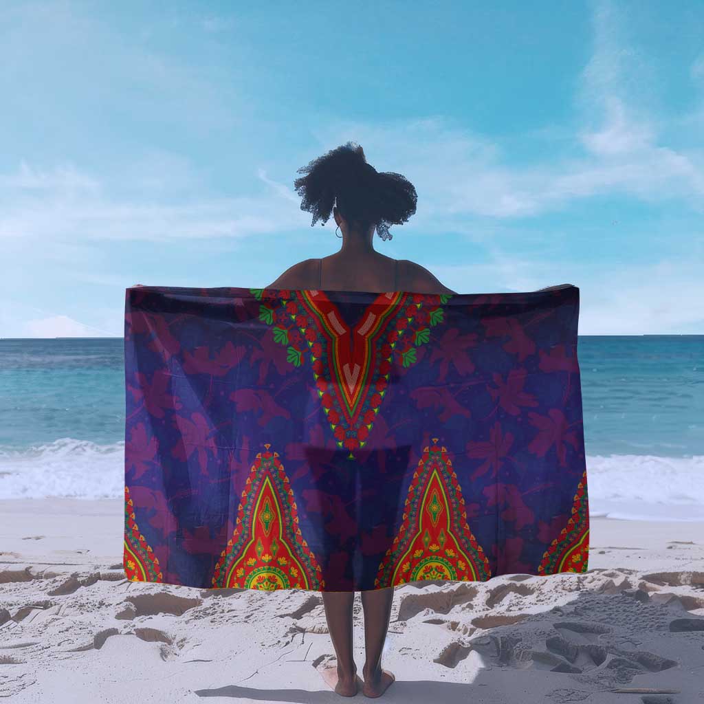 Haiti Sarong Choeblack Dashiki Style Blue Color