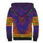 Haiti Sherpa Hoodie Choeblack Dashiki Style Blue Color