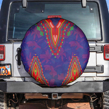 Haiti Spare Tire Cover Choeblack Dashiki Style Blue Color