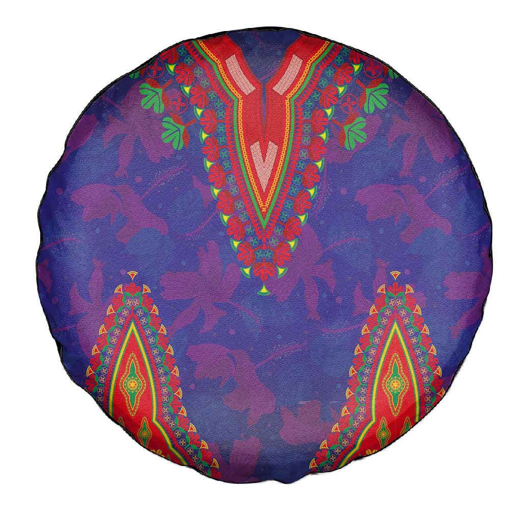 Haiti Spare Tire Cover Choeblack Dashiki Style Blue Color
