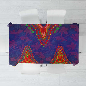 Haiti Tablecloth Choeblack Dashiki Style Blue Color