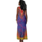 Haiti Tank Maxi Dress Choeblack Dashiki Style Blue Color