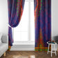 Haiti Window Curtain Choeblack Dashiki Style Blue Color