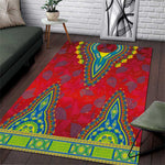 Haiti Area Rug Choeblack Dashiki Style Red Color