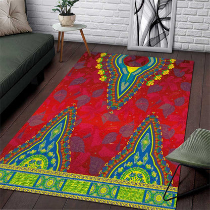 Haiti Area Rug Choeblack Dashiki Style Red Color