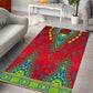 Haiti Area Rug Choeblack Dashiki Style Red Color