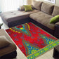 Haiti Area Rug Choeblack Dashiki Style Red Color