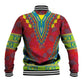 Haiti Baseball Jacket Choeblack Dashiki Style Red Color