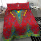 Haiti Bedding Set Choeblack Dashiki Style Red Color