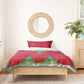 Haiti Bedding Set Choeblack Dashiki Style Red Color