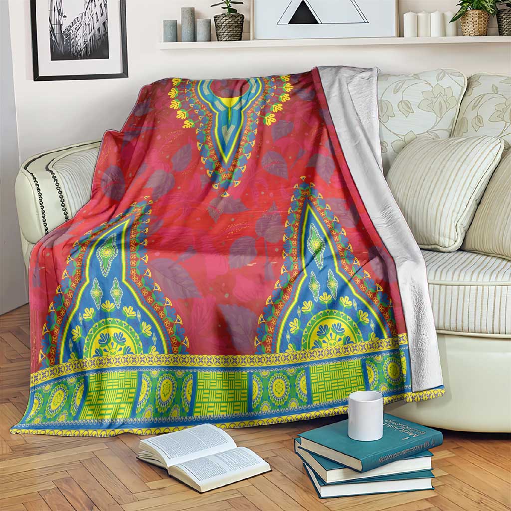 Haiti Blanket Choeblack Dashiki Style Red Color