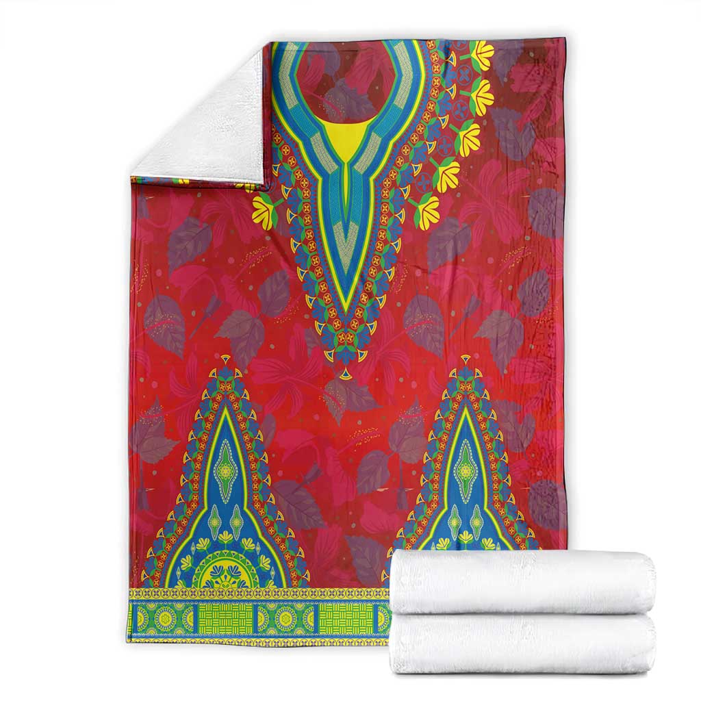 Haiti Blanket Choeblack Dashiki Style Red Color