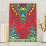 Haiti Canvas Wall Art Choeblack Dashiki Style Red Color
