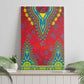 Haiti Canvas Wall Art Choeblack Dashiki Style Red Color