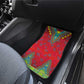 Haiti Car Mats Choeblack Dashiki Style Red Color