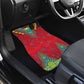 Haiti Car Mats Choeblack Dashiki Style Red Color