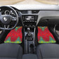 Haiti Car Mats Choeblack Dashiki Style Red Color