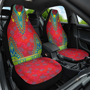 Haiti Car Seat Cover Choeblack Dashiki Style Red Color