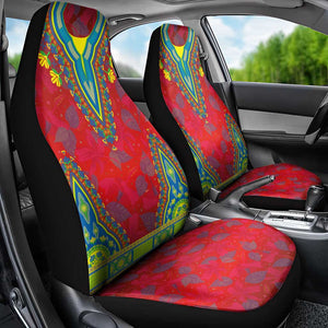 Haiti Car Seat Cover Choeblack Dashiki Style Red Color