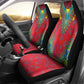 Haiti Car Seat Cover Choeblack Dashiki Style Red Color