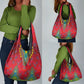 Haiti Grocery Bag Choeblack Dashiki Style Red Color