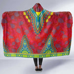 Haiti Hooded Blanket Choeblack Dashiki Style Red Color