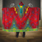 Haiti Hooded Blanket Choeblack Dashiki Style Red Color