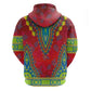 Haiti Hoodie Choeblack Dashiki Style Red Color
