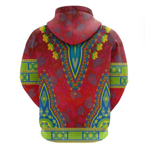 Haiti Hoodie Choeblack Dashiki Style Red Color