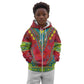 Haiti Kid Hoodie Choeblack Dashiki Style Red Color