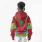 Haiti Kid Hoodie Choeblack Dashiki Style Red Color