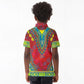 Haiti Kid Polo Shirt Choeblack Dashiki Style Red Color