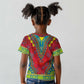 Haiti Kid T shirt Choeblack Dashiki Style Red Color
