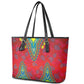 Haiti Leather Tote Bag Choeblack Dashiki Style Red Color