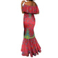 Haiti Mermaid Dress Choeblack Dashiki Style Red Color