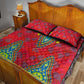 Haiti Quilt Bed Set Choeblack Dashiki Style Red Color