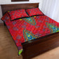 Haiti Quilt Bed Set Choeblack Dashiki Style Red Color
