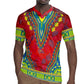 Haiti Rugby Jersey Choeblack Dashiki Style Red Color
