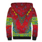 Haiti Sherpa Hoodie Choeblack Dashiki Style Red Color