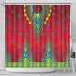 Haiti Shower Curtain Choeblack Dashiki Style Red Color