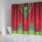 Haiti Shower Curtain Choeblack Dashiki Style Red Color