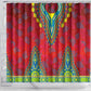 Haiti Shower Curtain Choeblack Dashiki Style Red Color