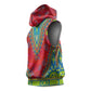 Haiti Sleeveless Hoodie Choeblack Dashiki Style Red Color - African Pride