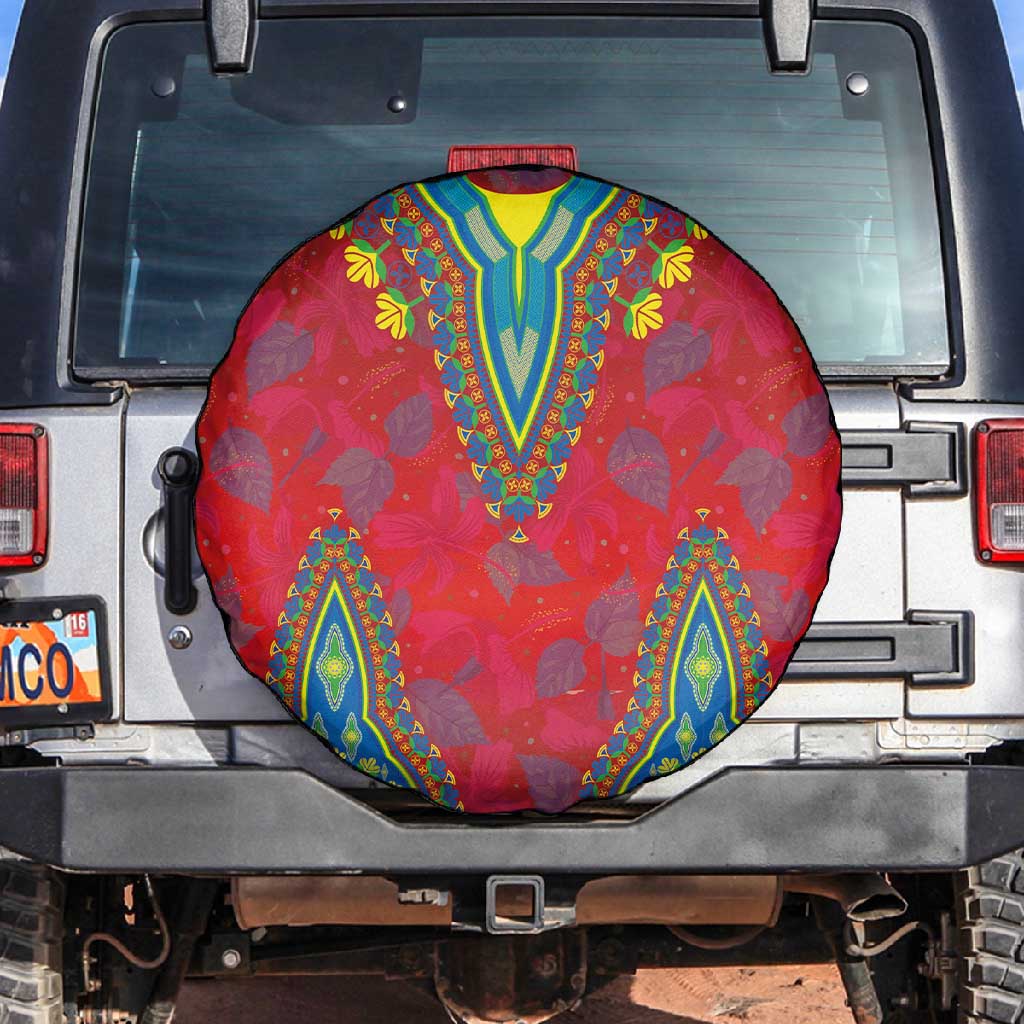 Haiti Spare Tire Cover Choeblack Dashiki Style Red Color