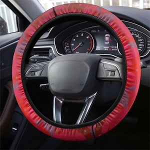 Haiti Steering Wheel Cover Choeblack Dashiki Style Red Color
