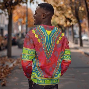 Haiti Sweatshirt Choeblack Dashiki Style Red Color