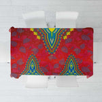Haiti Tablecloth Choeblack Dashiki Style Red Color