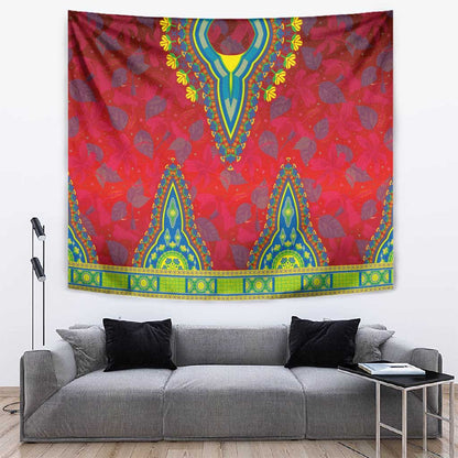 Haiti Tapestry Choeblack Dashiki Style Red Color