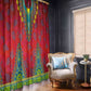 Haiti Window Curtain Choeblack Dashiki Style Red Color
