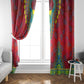 Haiti Window Curtain Choeblack Dashiki Style Red Color